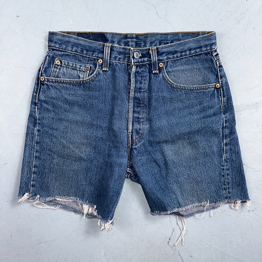Levis 501 Vintage 80s USA XX Shorts Cut Off Blue Light Wash 32x32 Act 31x6