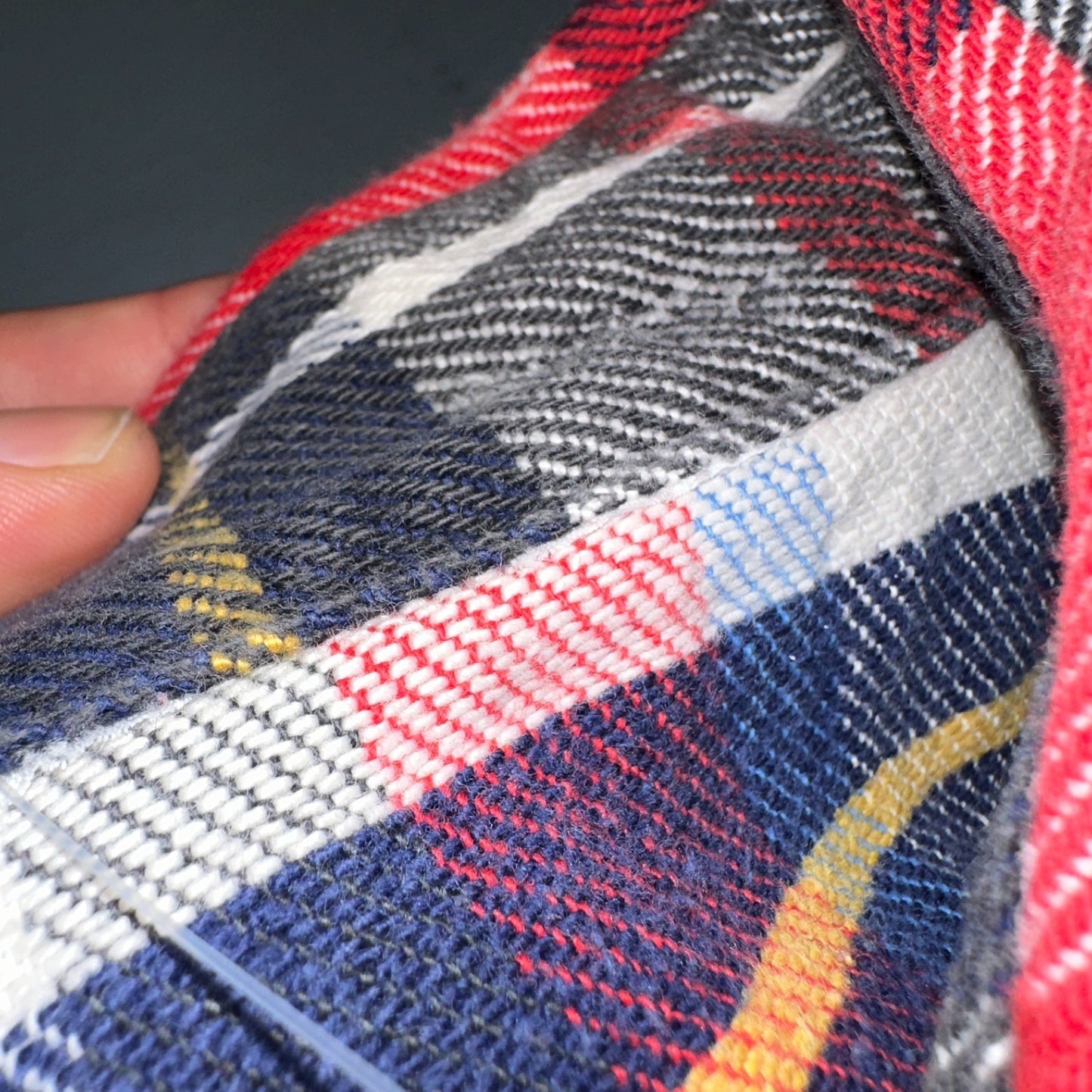 Vintage Five Brother Shirt Mens L Plaid Flannel Made in Black Red 1970s 70s