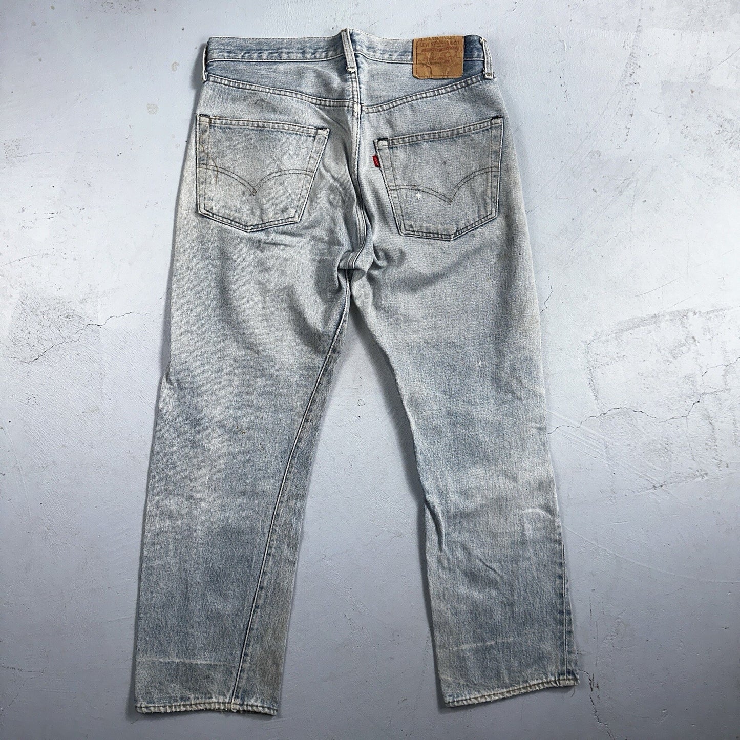 Levis 501 Vintage 80s Redline Selvedge USA XX Jeans Light Wash 36x31 Act 33x28