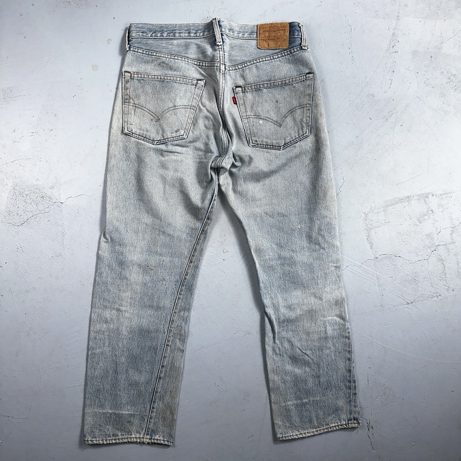 Levis 501 Vintage 80s Redline Selvedge USA XX Jeans Light Wash 36x31 Act 33x28