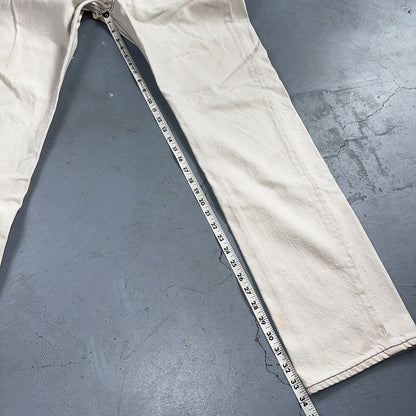 Levis 501 Vintage 90s USA XX Straight Leg Jeans White Light Wash 36x34 Act 34x34