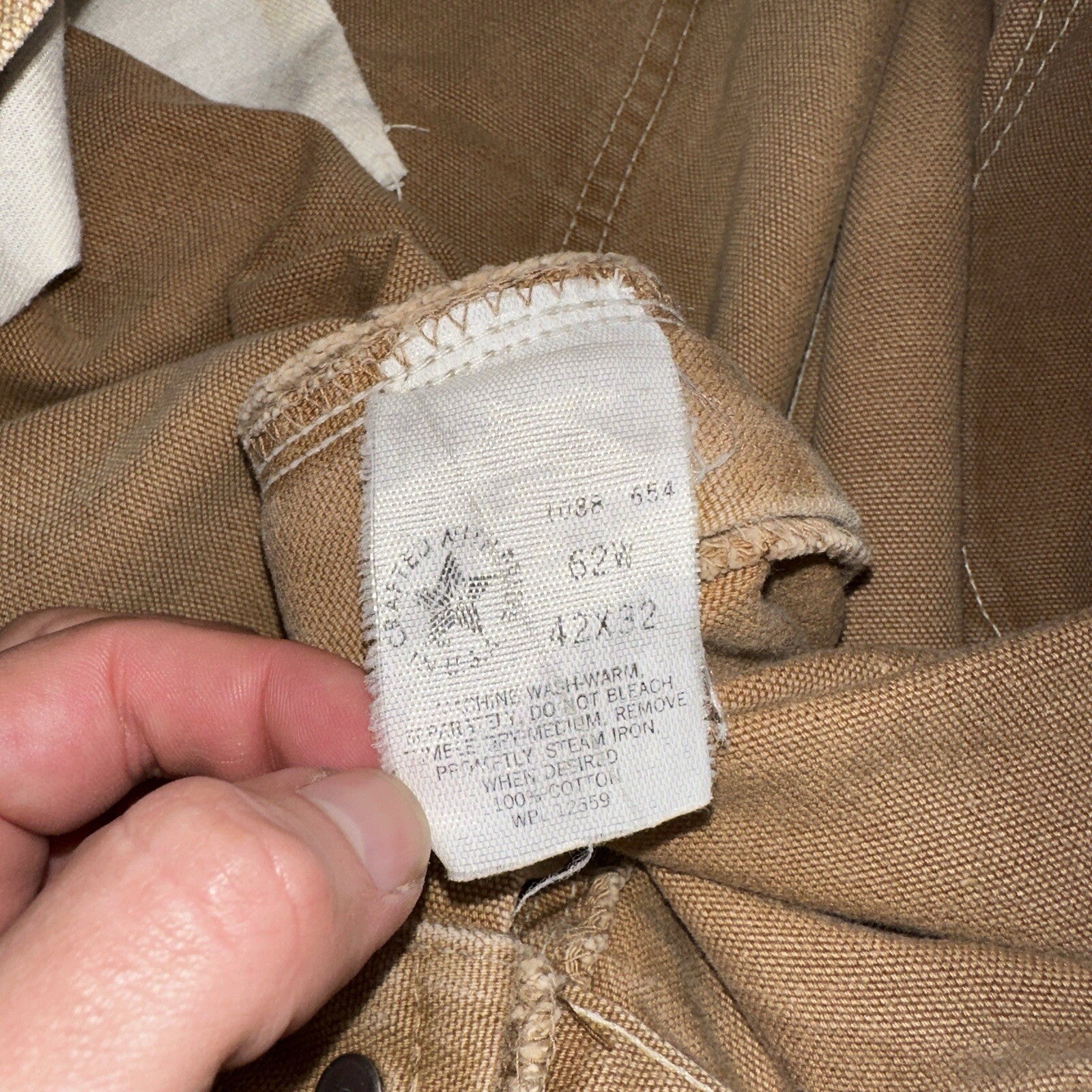 Carhartt 1989 VTG Double Knee Carpenter 80s Pants USA B01 Brown 42x32 Act 40x30