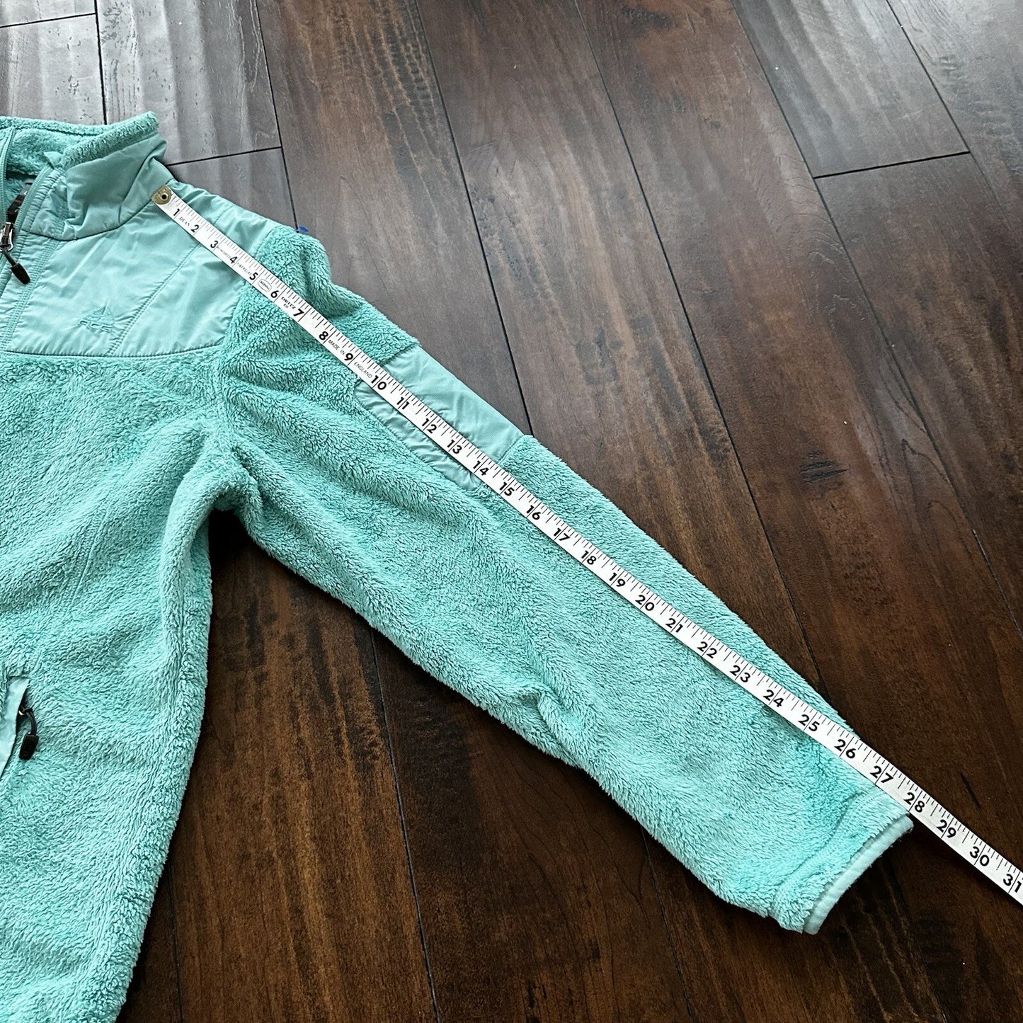 Vtg Nike ACG Womens Soft Fleece Turquoise Teal Blue Full Zip Jacket Y2K Warm