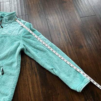 Vtg Nike ACG Womens Soft Fleece Turquoise Teal Blue Full Zip Jacket Y2K Warm