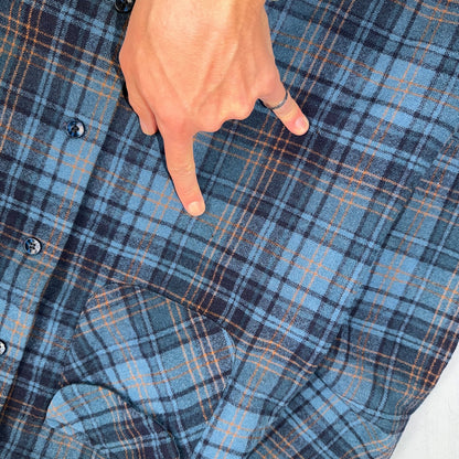 Pendleton Board Shirt Mens S 1960s Plaid Wool Long Sleeve VTG USA Loop Collar