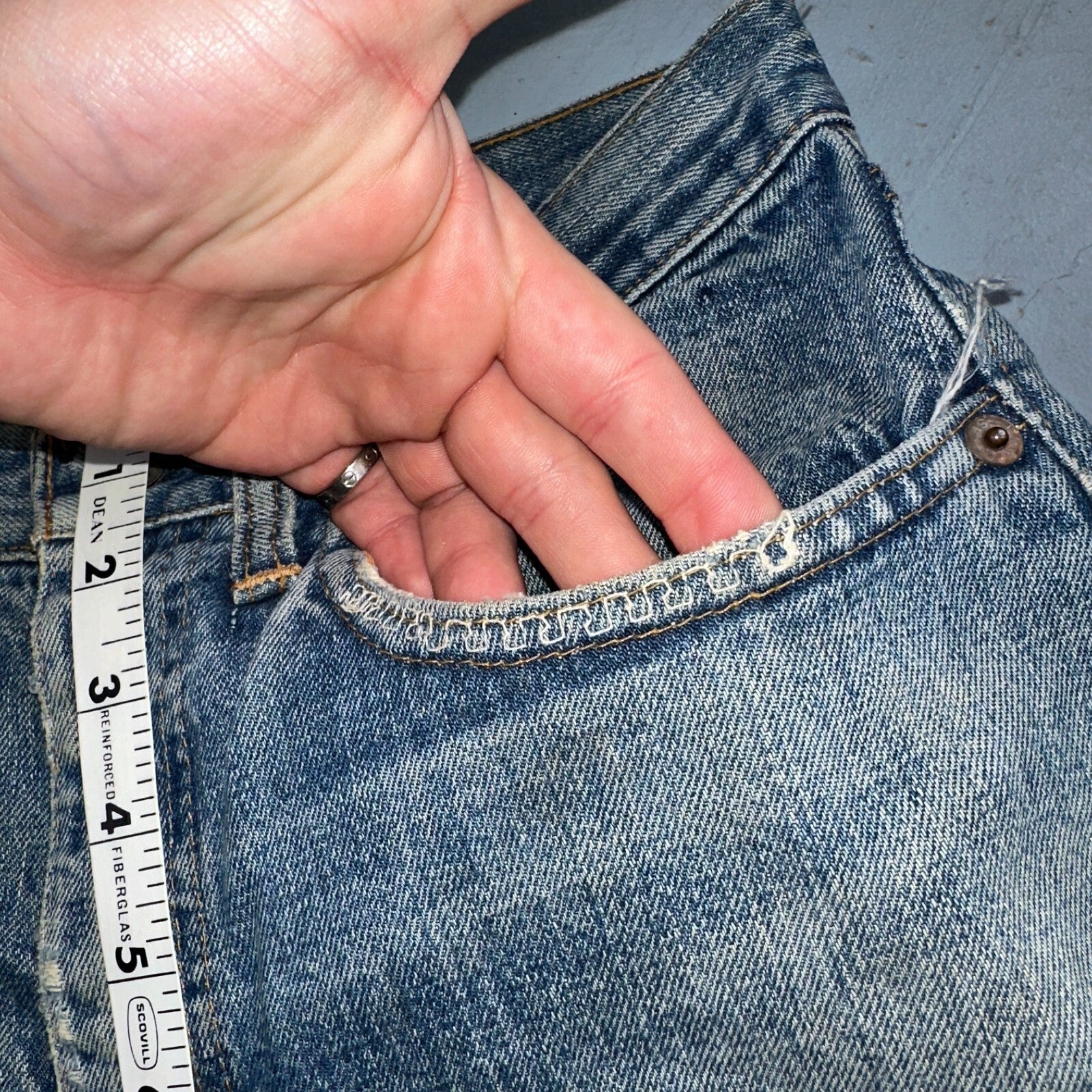 Vintage LEVIS 505 Jeans Big E 1960s Denim 30x26 USA 60s 501 502 Talon Zipper