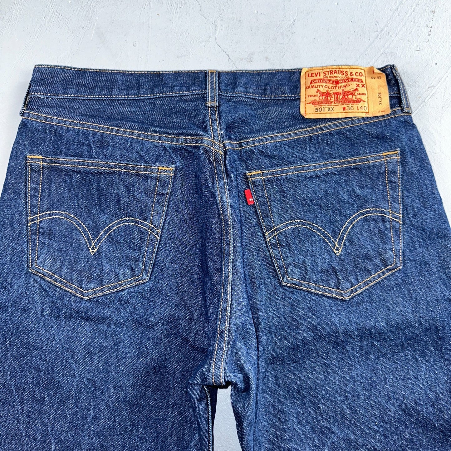 Levis 501 Vintage Y2K 90s XX Straight Leg Jeans Blue Dark Wash 36x40 Act 34x35