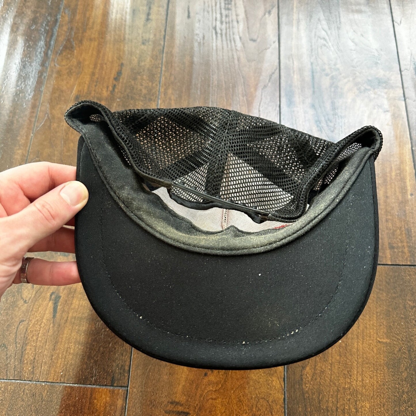 Davison Harley Auto Parts Black Vintage Hat Cap Snapback Worn Heavy Use Motor