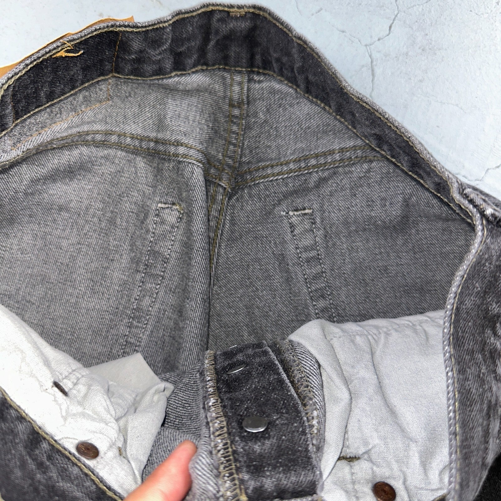 Levis 501 Vintage 90s USA XX Straight Leg Jeans Black Light Wash 33x30 Act 30x29