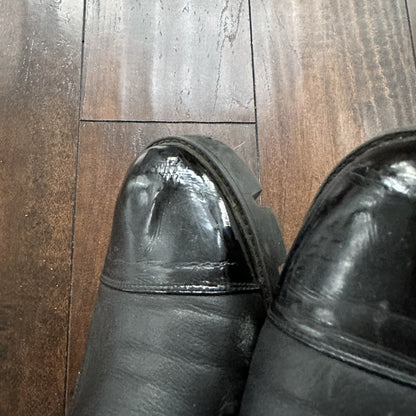 Zenden Genuine Leather Black Up Shoes 40 Euro Vtg Y2K Heels Mules Summer Dress