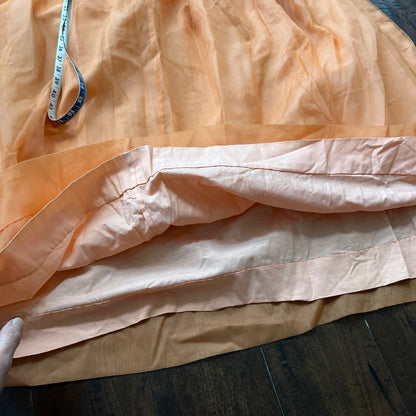 Vintage USA Rockabilly Womens Dress Orange Skirt 60s 70s Top Bottom Church Summe