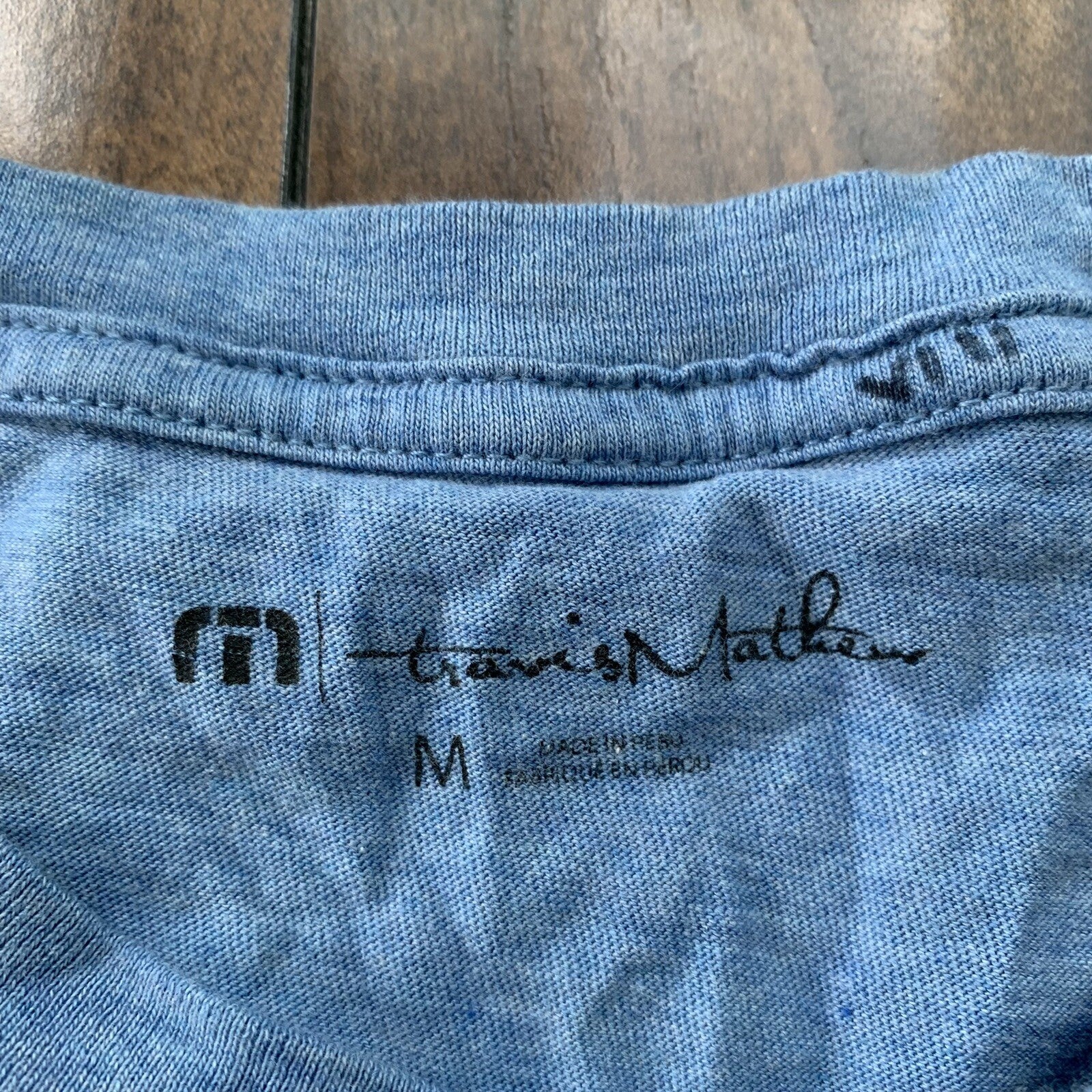 Travis Mathew Light Blue Pima Cotton Golf Club T-Shirt Size M VTG STYLE