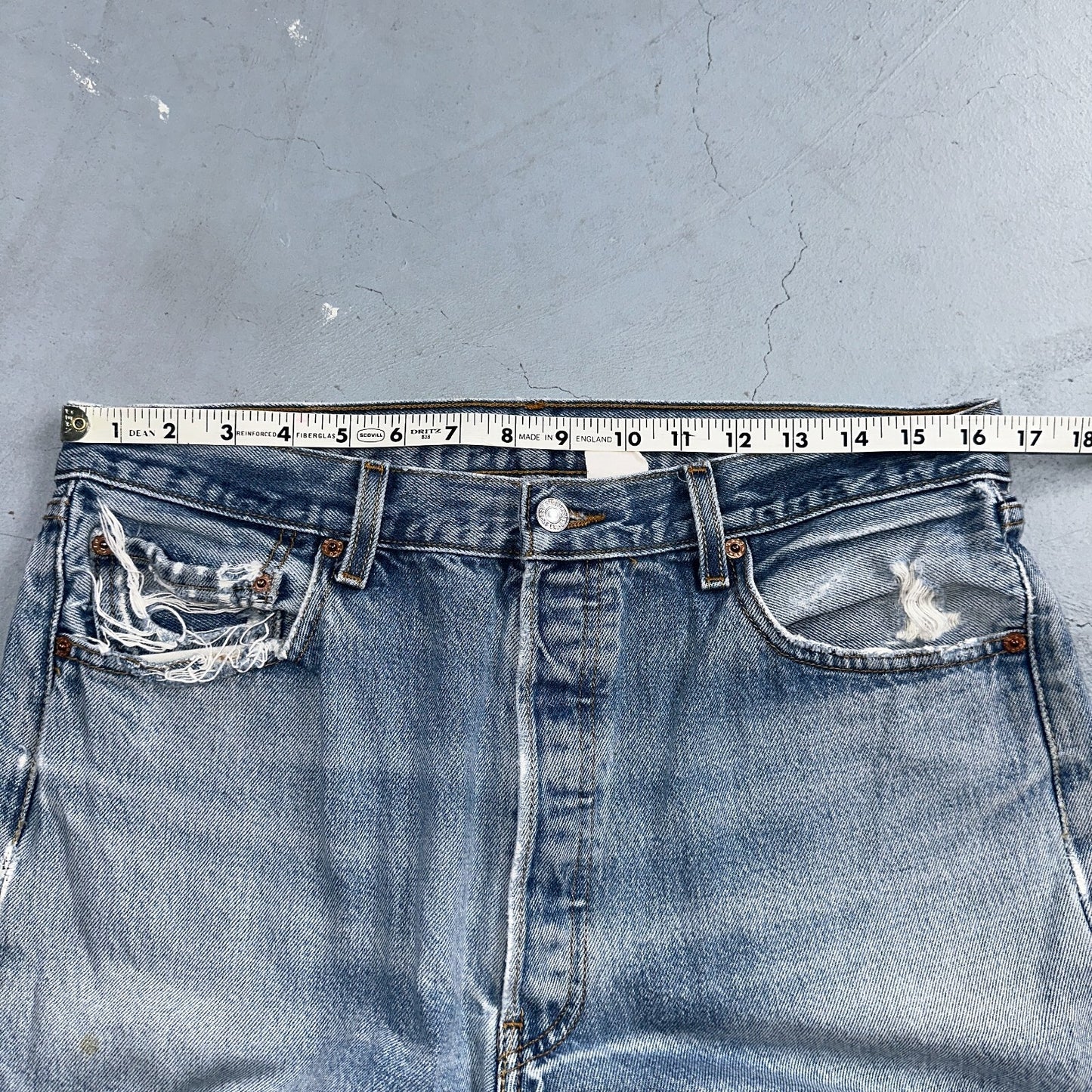 Levis 501 Vintage 90s XX Straight Leg Jeans Y2K Light Wash 36x34 Act 33x29