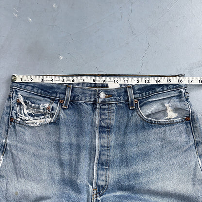 Levis 501 Vintage 90s XX Straight Leg Jeans Y2K Light Wash 36x34 Act 33x29