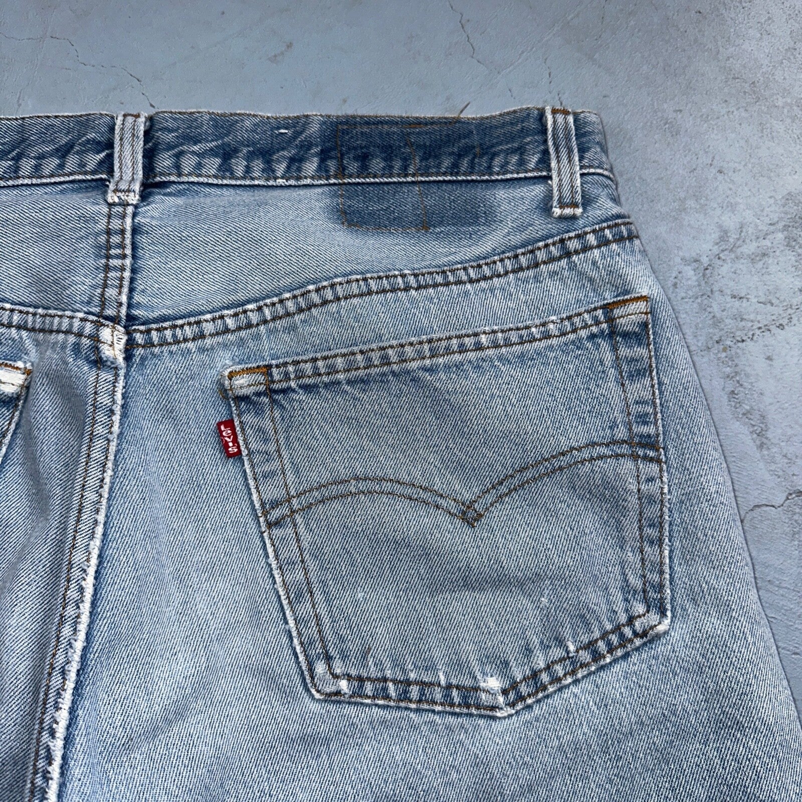 Levis 501 Vintage 80s USA XX 90s Straight Leg Jeans 38x34 Light Wash Act 34x29