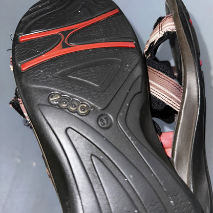 Ecco Hiking Sandals Womens 37 US 6/6.5 Brown Offroad Yucatan Outdoors FLAWS