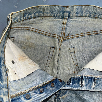 Levis 501 Vintage 80s Redline Selvedge USA XX Jeans Light Wash 1980s Act 28x29