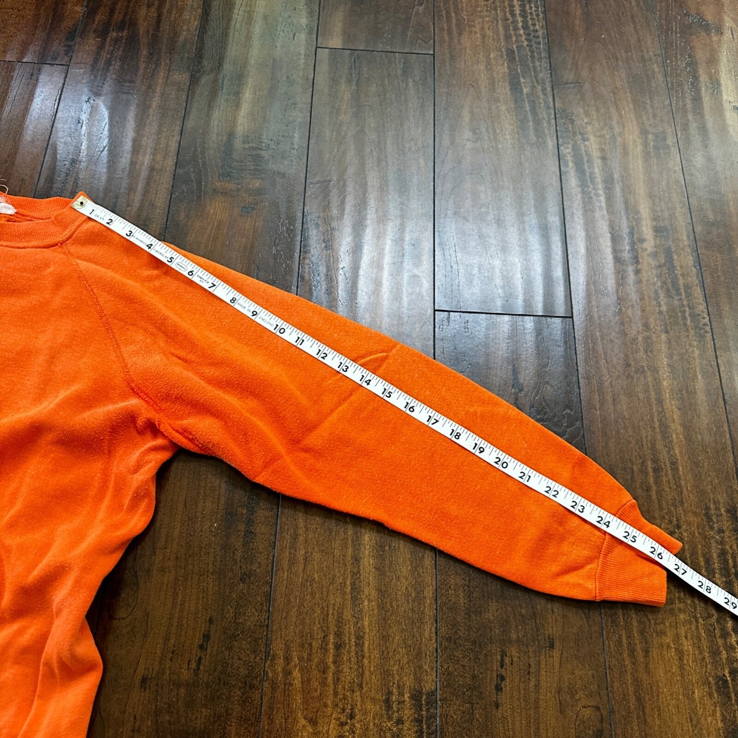 VTG 1960s Rockabilly Sweatshirt Sweater 60s 70s Blank Basic Afterhood USA Orange