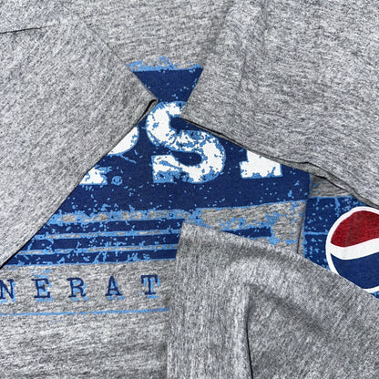 Pepsi Generation Like Nothing Else VTG T Shirt 90s Single Stitch Gray Soda Drink