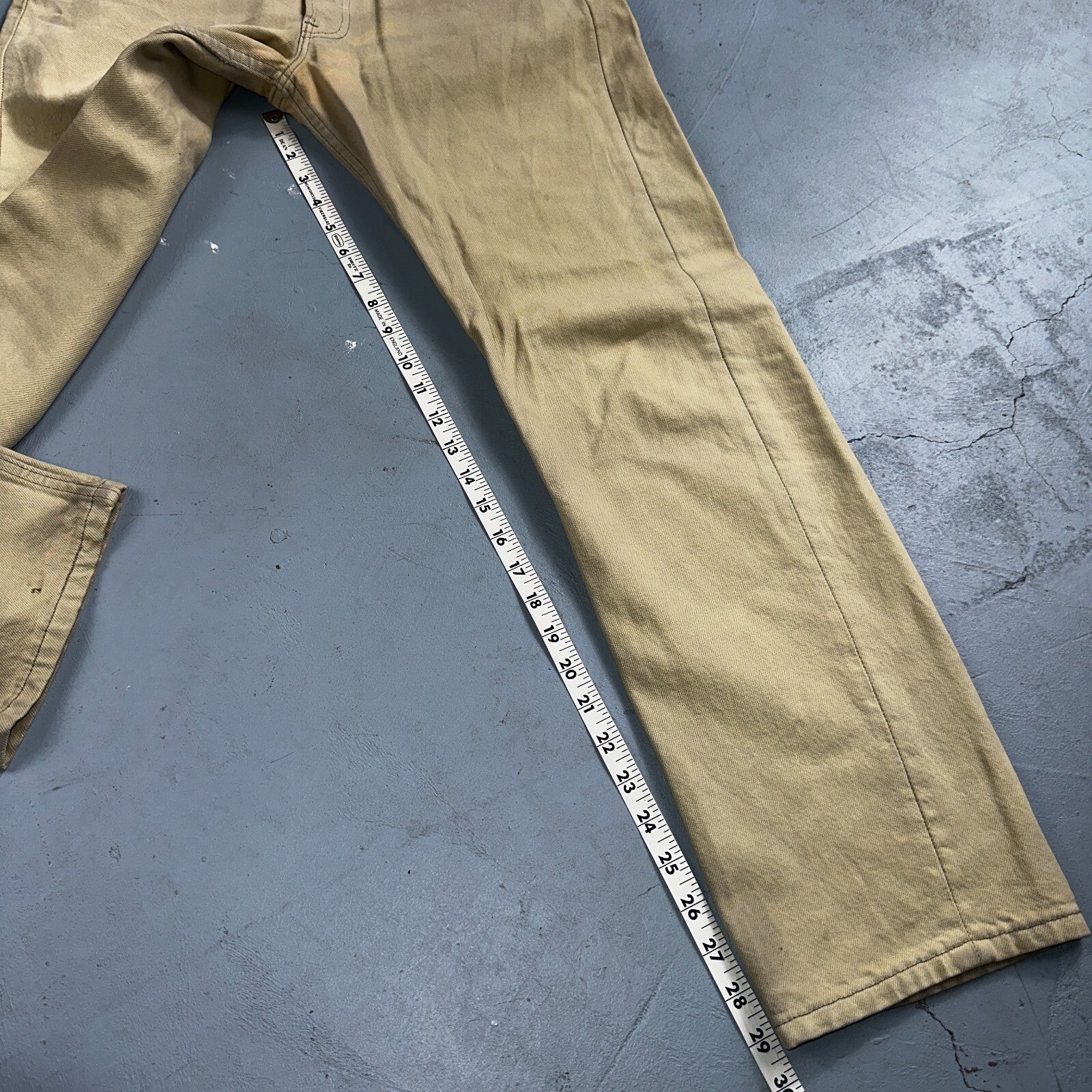 Levis 501 Vintage 90s USA XX Straight Leg Jeans Khaki Light Wash 31x30 Act 31x29