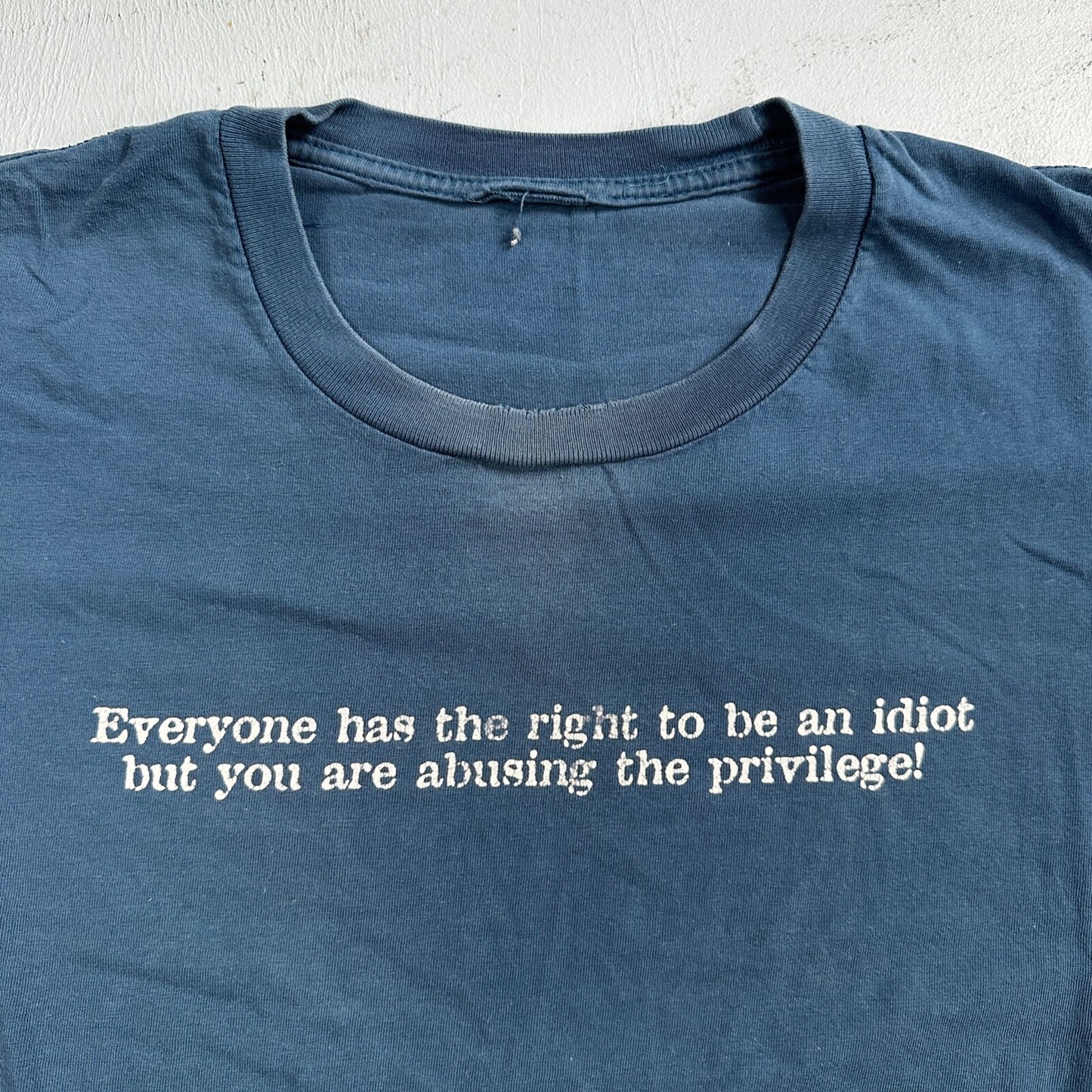 Funny Quote Idiot VTG T Shirt Y2K Text Typographic Comic Laugh Out Loud Joke