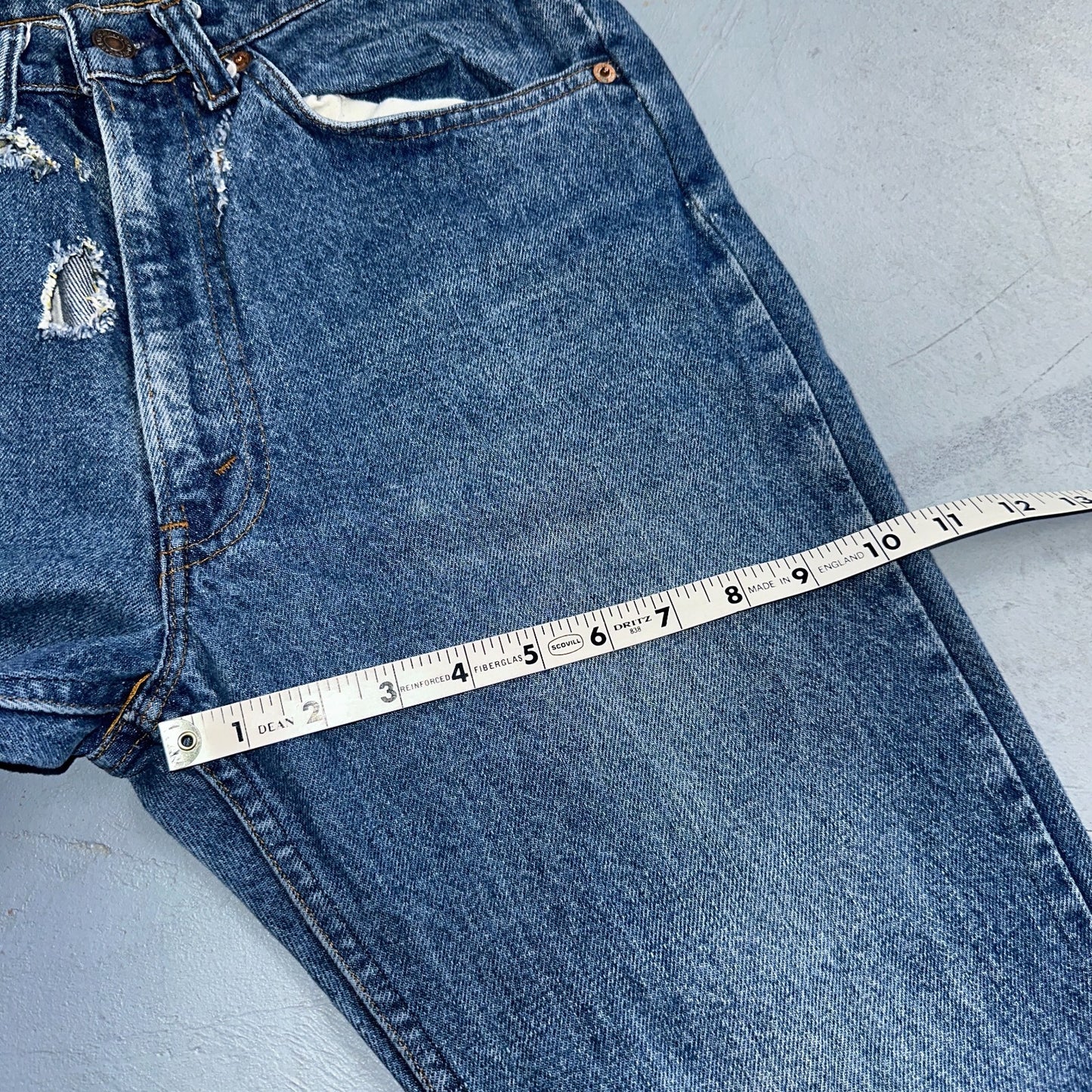 Levis 517 Vintage 80s USA Orange Tab Bootcut Flare Blue Worn Jeans Act 31x30