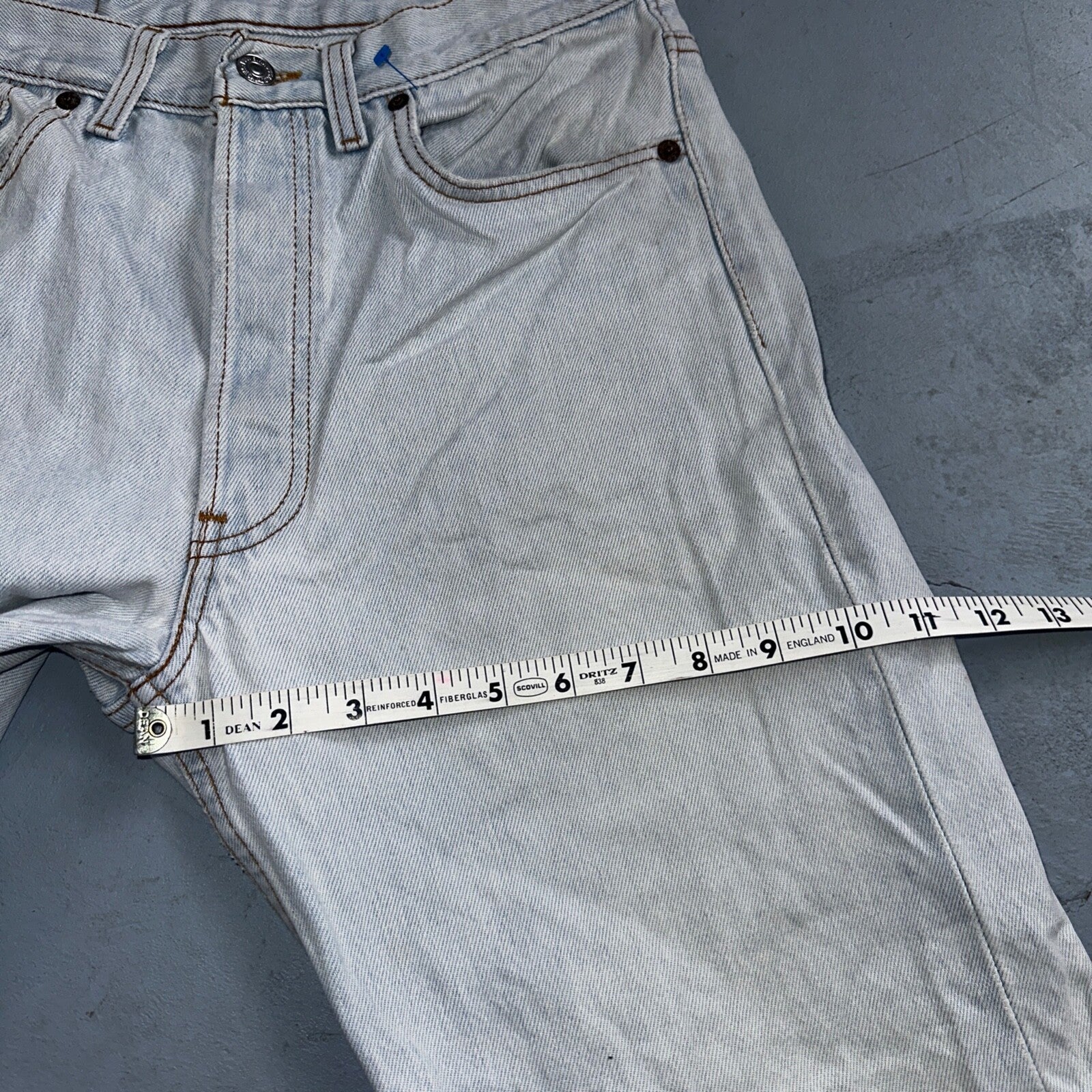 Levis 501 Vintage 90s USA XX Straight Leg Jeans Blue Light Wash 32x34 Act 29x26