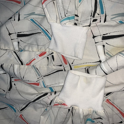 Jinny Jin Disco Vintage 70's Floral Shirt Sz L Retro Womens Top Blouse 80s Top