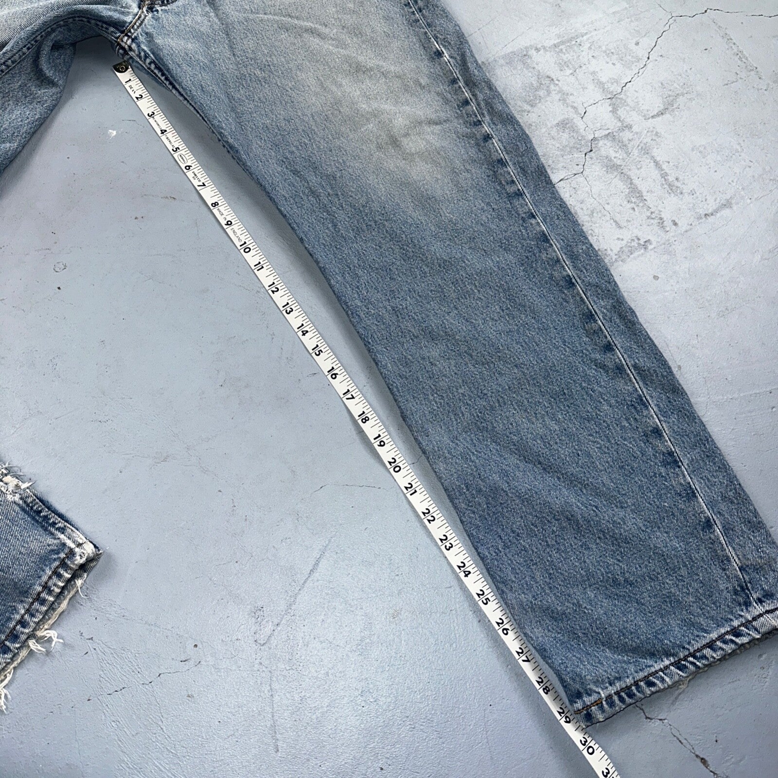 Levis 501 Vintage 90s Mexico Straight Leg Jeans 38x30 Y2K Light Wash Act 37x29