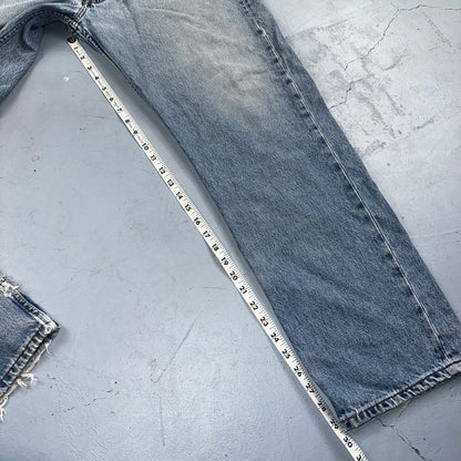 Levis 501 Vintage 90s Mexico Straight Leg Jeans 38x30 Y2K Light Wash Act 37x29