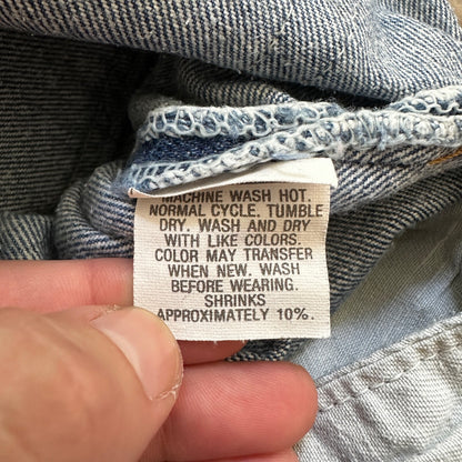 VTG 80s Levis 501 Button Fly 38x36 USA Tag Jeans Straight Wash Blue XX Act 34x32