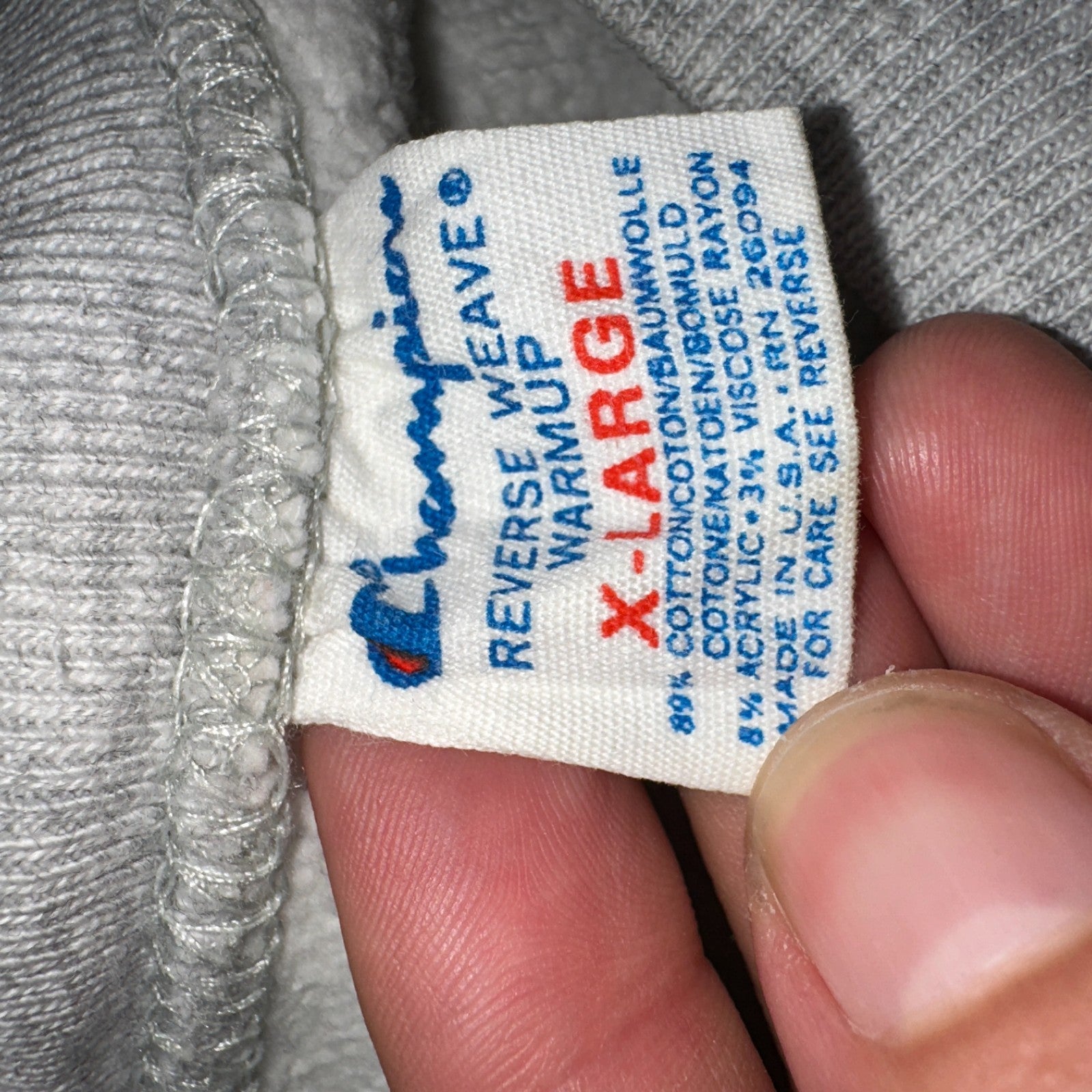 VTG 80s Champion Reverse Weave Crewneck Sweatshirt Gray USA Wisconsin Madison