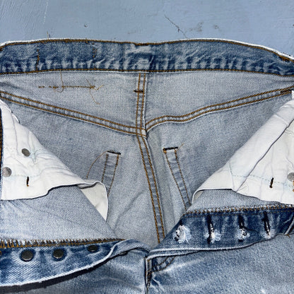 Levis 501 Vintage 80s Redline Selvedge USA XX Jeans Light Wash 66 Act 27x31