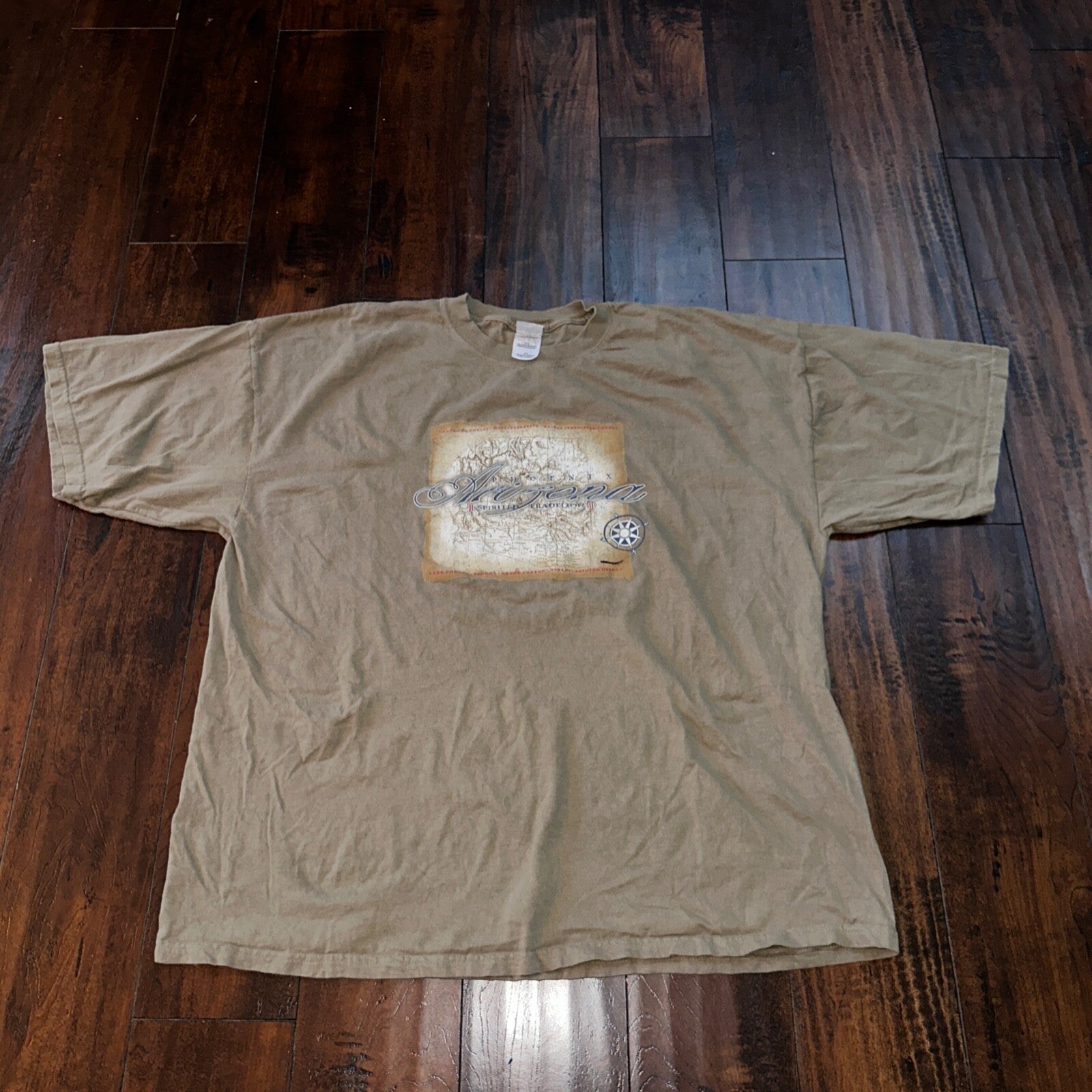 Arizona USA West Coast Vintage T Shirt Gildan Y2K Compass Travel Phoenix 2XL