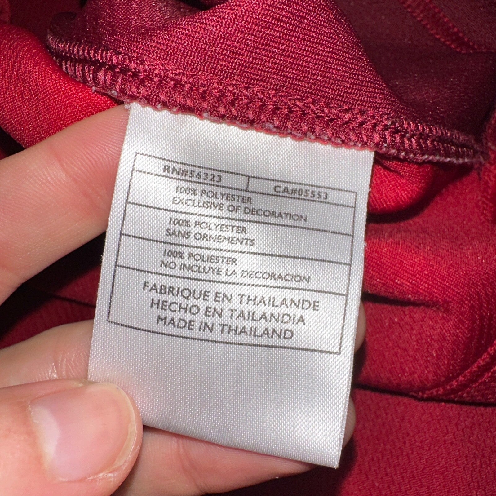 Nike Jersey Red Y2K Long Sleeve Center Swoosh VTG T Shirt Gym Sports Tonal 2000s