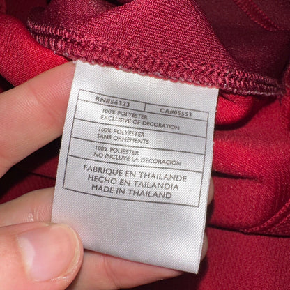 Nike Jersey Red Y2K Long Sleeve Center Swoosh VTG T Shirt Gym Sports Tonal 2000s