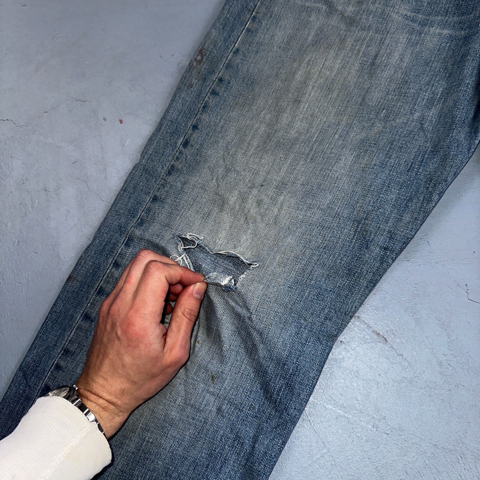 Levis 501 Vintage Y2K XX Straight Leg Jeans Blue Light Wash 36x36 Act 35x34