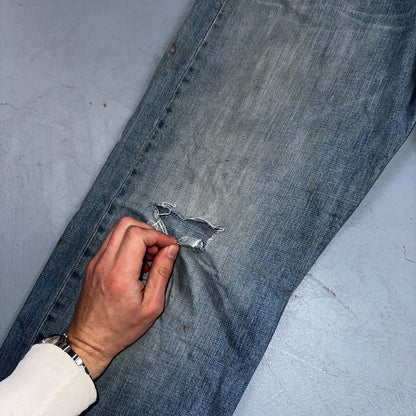 Levis 501 Vintage Y2K XX Straight Leg Jeans Blue Light Wash 36x36 Act 35x34