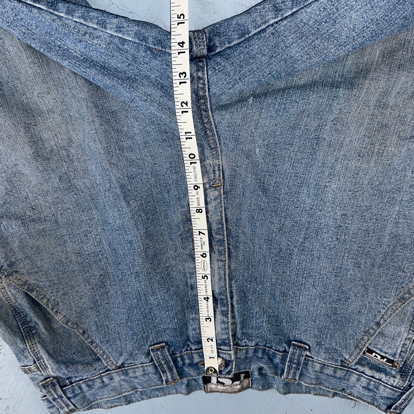 PCI PEAR CONNECTION Kenpa Blue Denim Baggy Skate Cargo Shorts Men Size 38 Y2K