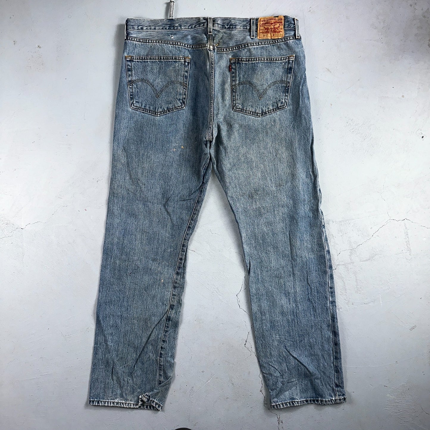 Levis 501 Vintage Y2K XX Straight Leg Jeans Blue Light Wash 40x34 Act 40x32
