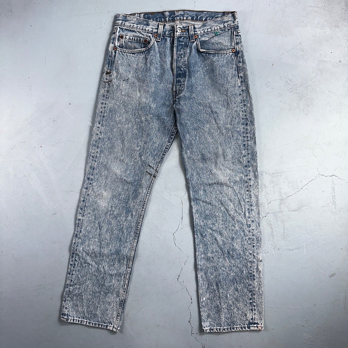 Levis 501 Vintage 90s USA XX Straight Leg Jeans Blue Light Wash 32x30 Act 30x29