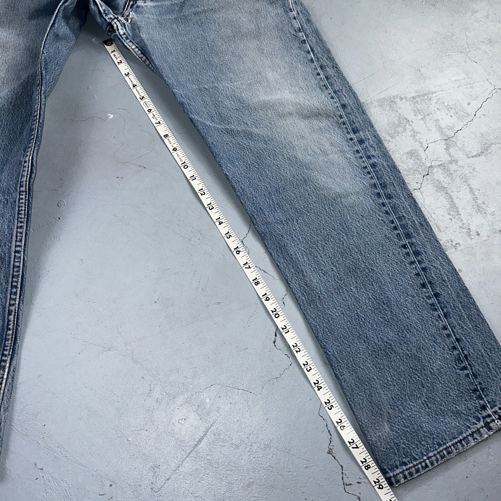 Levis 501 Vintage 90s USA XX Straight Leg Jeans Blue Light Wash 40x32 Act 35x29