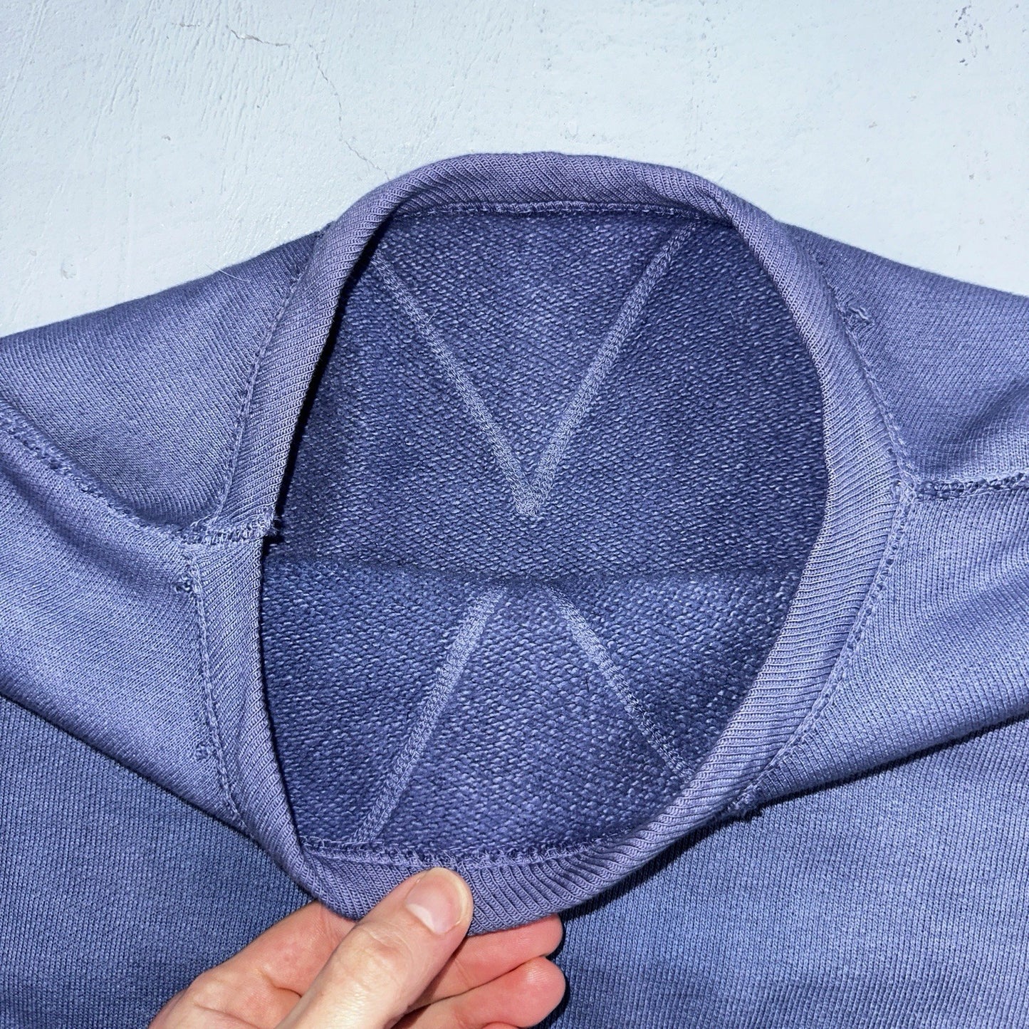 VTG Double V Sweatshirt 40s 50s 1940s Faded Blue Crewneck Boxy Rockabilly 1950s