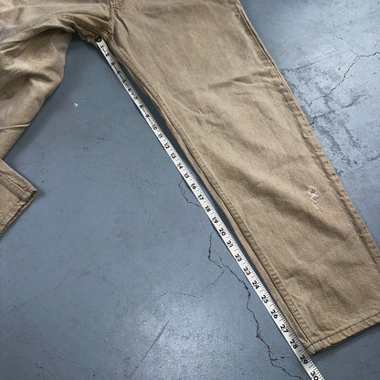 Levis 550 Vintage 90s USA Orange Tab Relaxed Tapered Leg Beige Tan Jeans 38x30
