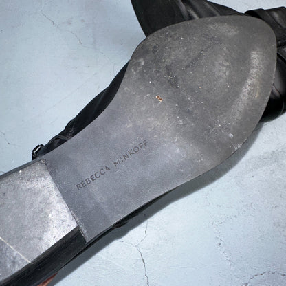 Rebecca Minkoff Boots Kichi Pointed Toe Bootie Black Leather Size 9.5