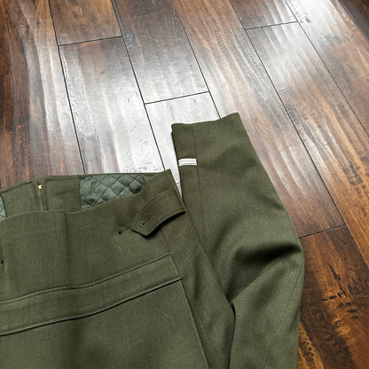 WWII Nurse Uniform Green Wool Cropped 1940s Vintage Jacket Air Force USA Talon