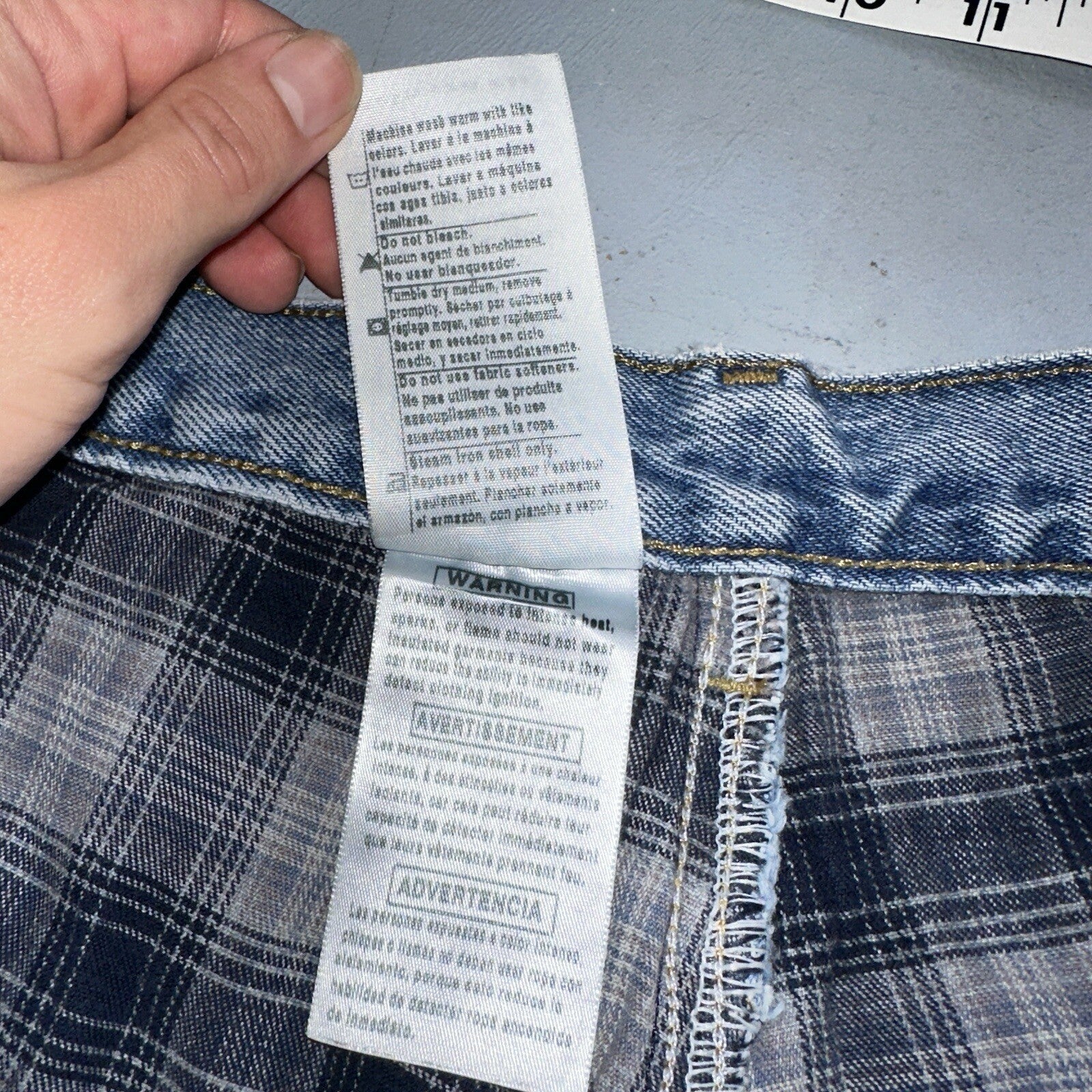 Carhartt Jeans Mens 38x32 Blue Denim Flannel Lined Relaxed Fit Chore Workwear