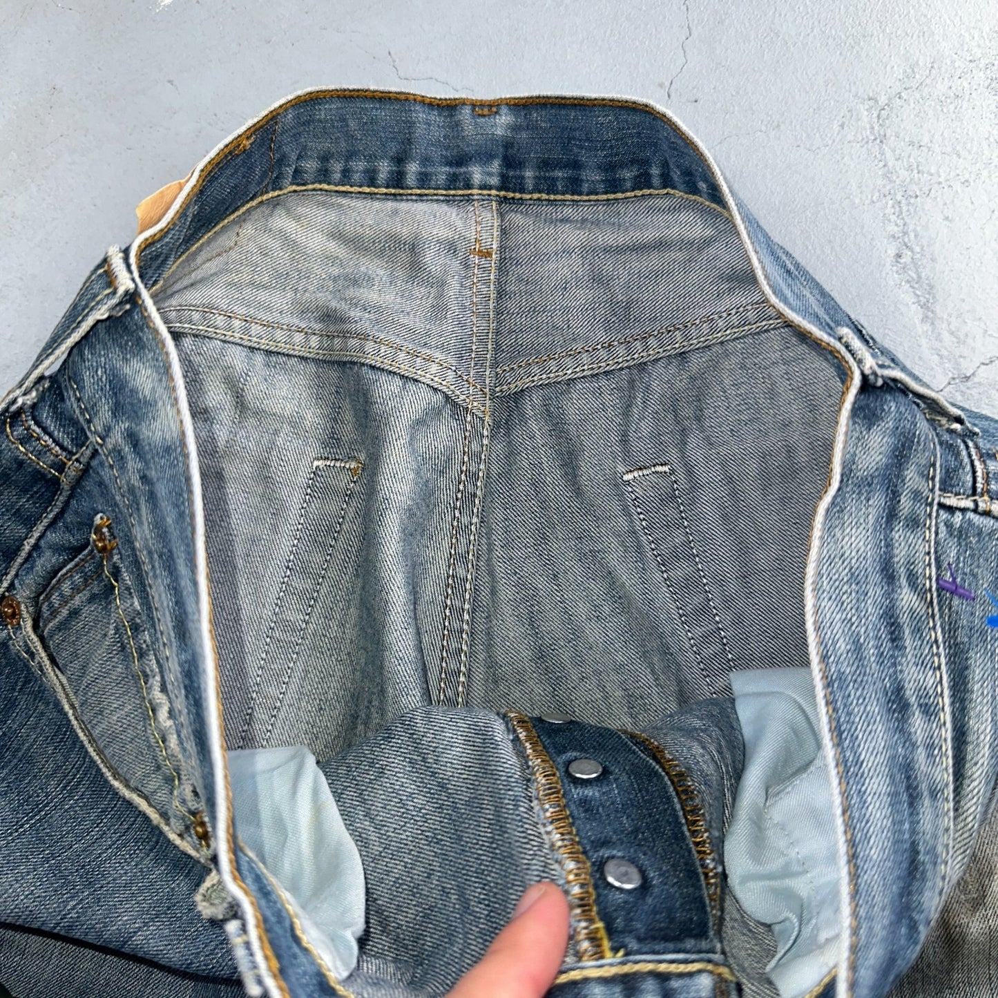 Levis 501 Vintage Y2K XX Straight Leg Jeans Blue Med Wash 34x34 Act 33x30