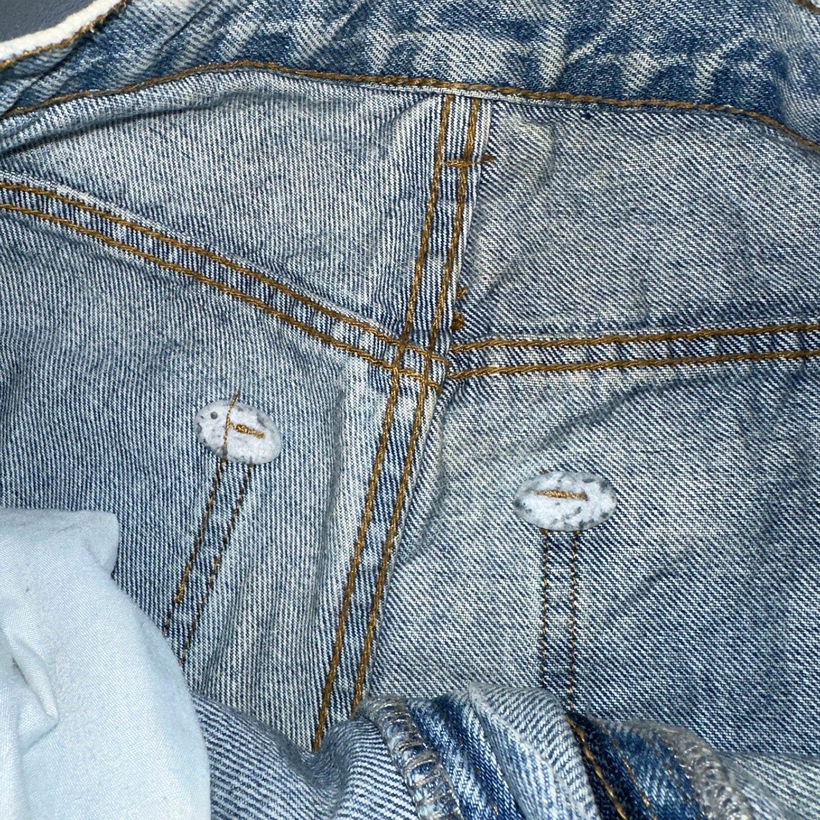 J Galt Jeans Womens Wide Leg Blue Cargo Denim Cotton Light Wash 27x30 Small