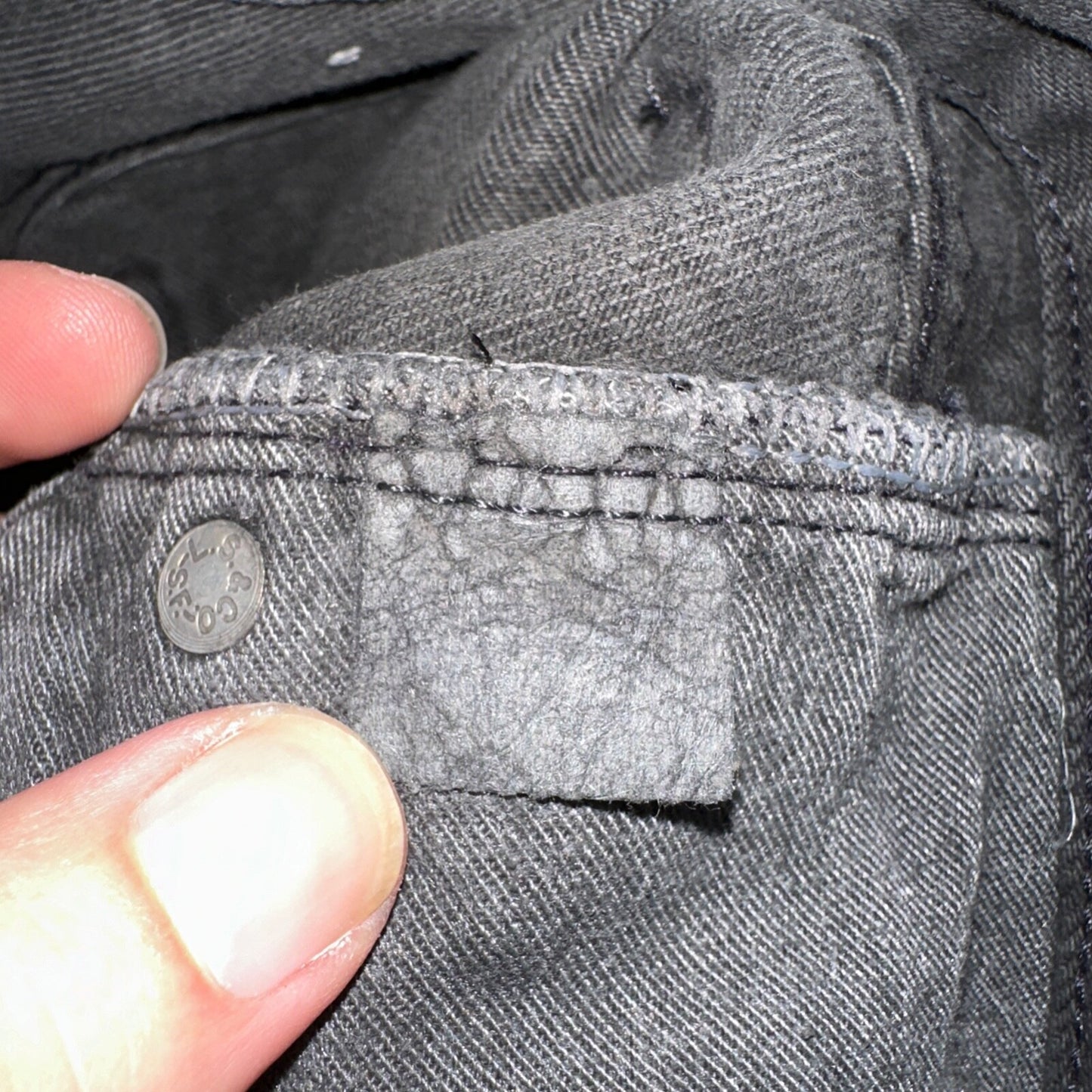 Levis 501 Vintage 80s USA XX Straight Leg Jeans Black Heavy Dark Dyed Act 28x31